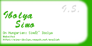 ibolya simo business card